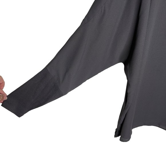 Juicy Couture Beaded Cold Shoulder Top Gray Long Sleeve Club Date Night XL - Picture 8 of 9